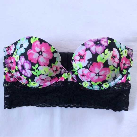 PINK Victoria's Secret Other - Victoria’s Secret PINK Strapless Bra Floral Sz 32B